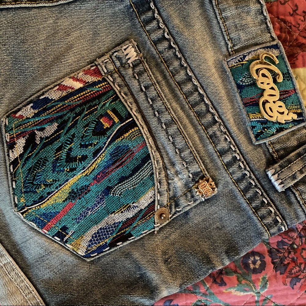 COOGI Authentic Australian Embroidered Jean Shorts